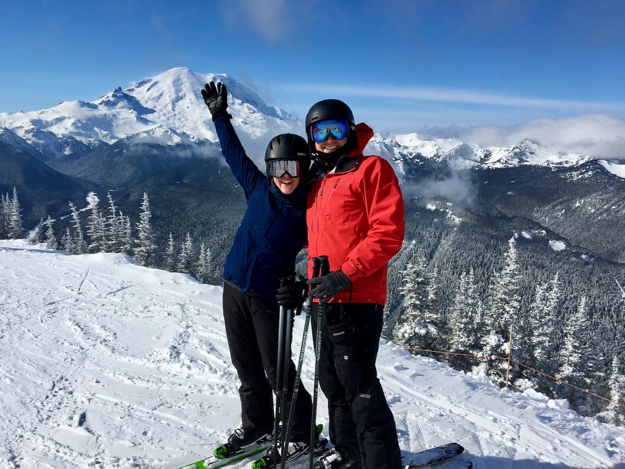 Skiing at Crystal Mountain